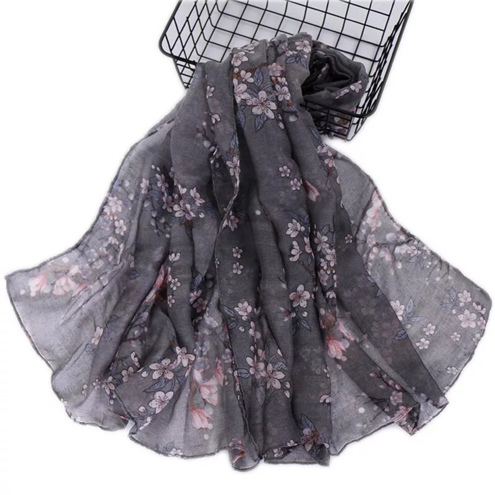 Light Thin Floral Scarf
